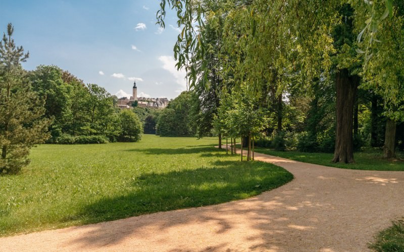 Fürstlich Greizer Park mit Blick auf das Obere Schloss